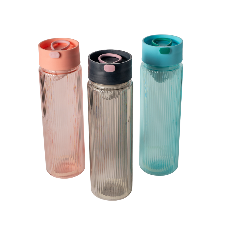 bottle with lined design