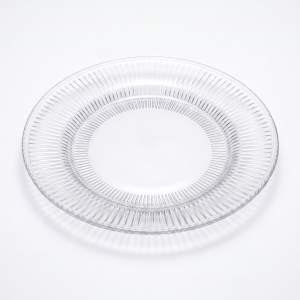TIMELESS RIBBED GLASS PLATE