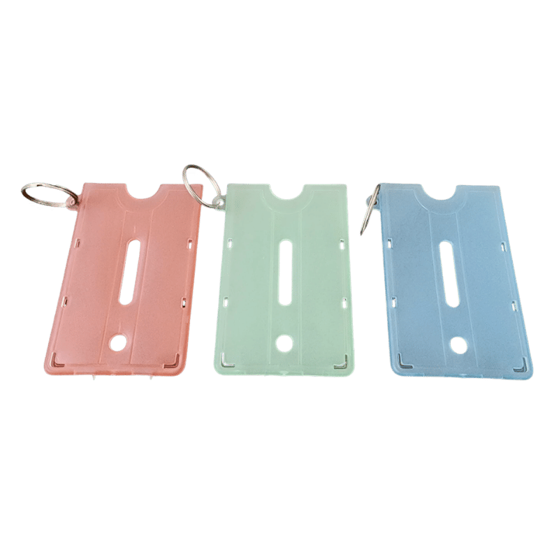 Plastic License Holder with Key Ring - Image 2