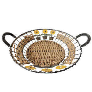 Round Sunflower Design Fruit & Vegetable Basket