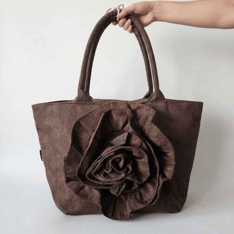Brown Floral Handbag - Image 3