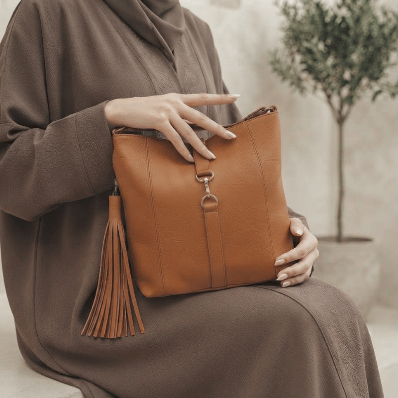Brown Tassel Handbag - Image 4