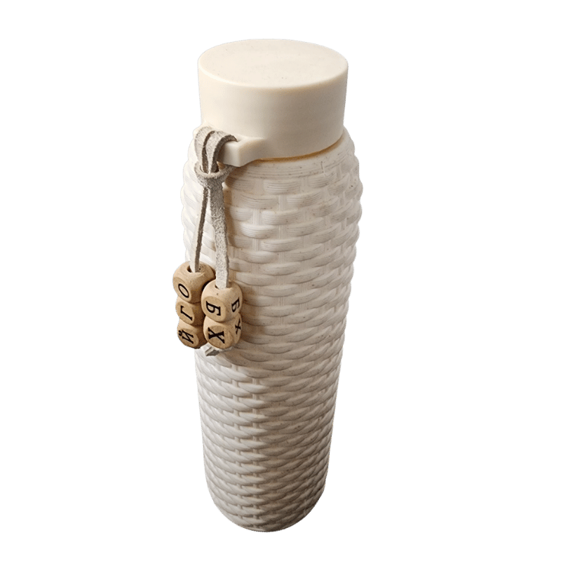 cream ceramic bottle