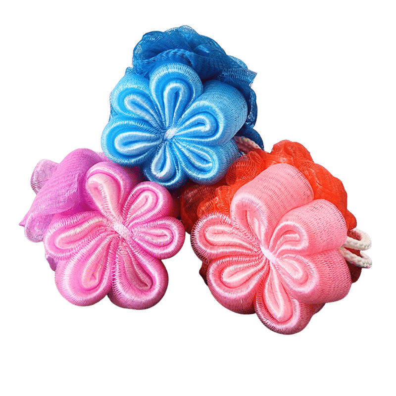 Floral Pattern Assorted Bath Sponges