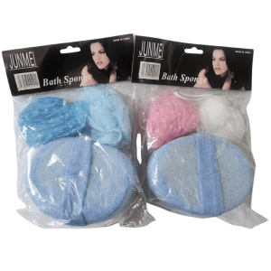 JUNMEI 3PC BATH SPONGE SET