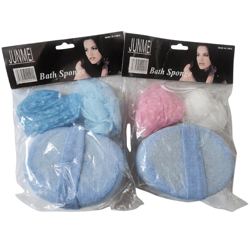 JUNMEI 3PC BATH SPONGE SET