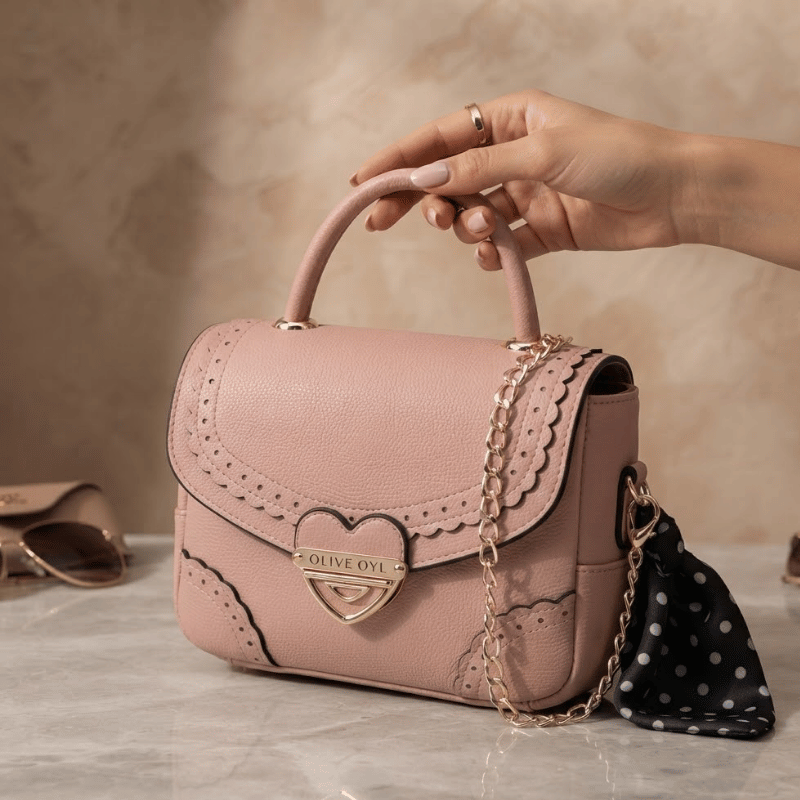 Pink Olive Oyl U.S.A Stripe Shoulder Bag - Image 4
